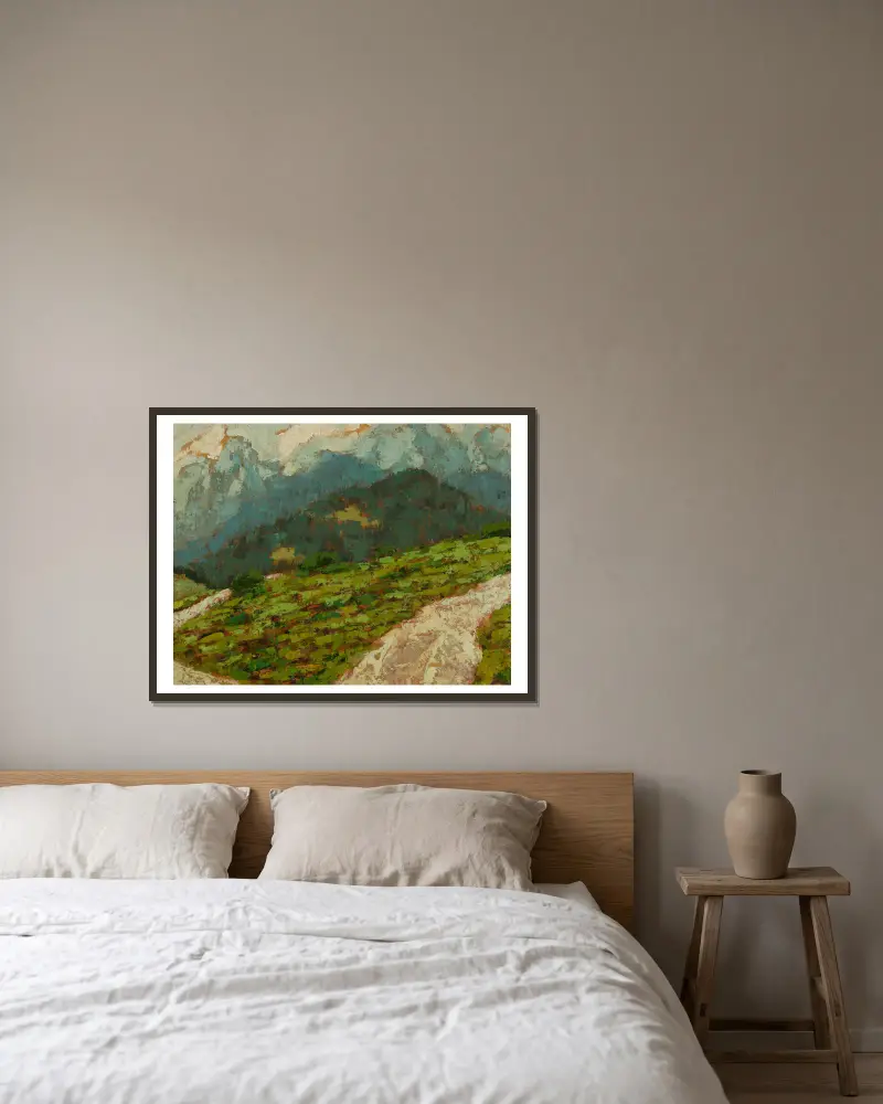 Nebliger Morgen von Jan Bohuszewicz gerahmt an einer Wand