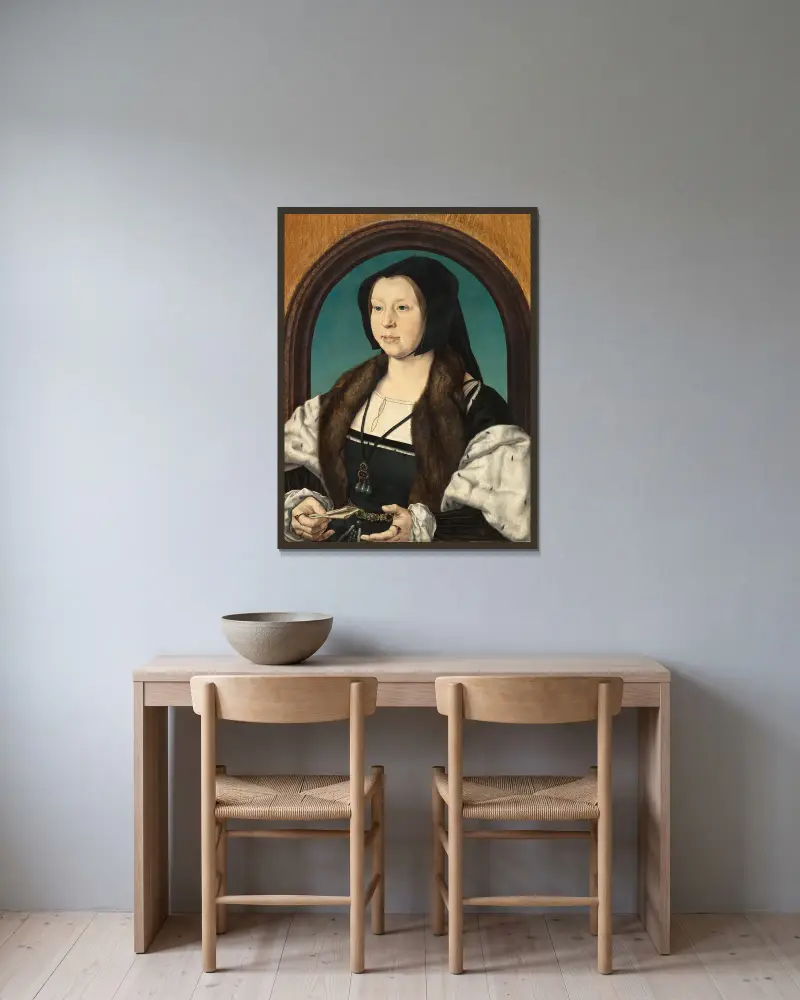 Anna Van Bergen, Jan Gossaert v rámu na stěně