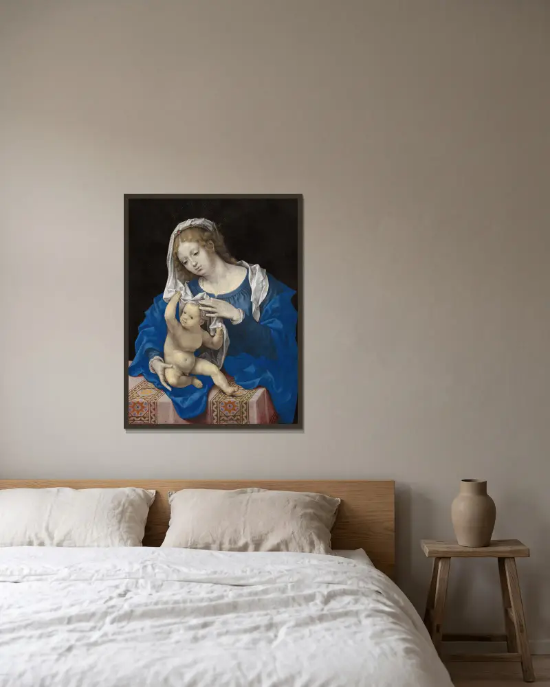 Madonna z Dzieciątkiem, 1520, Jan Gossaert w ramie na ścianie