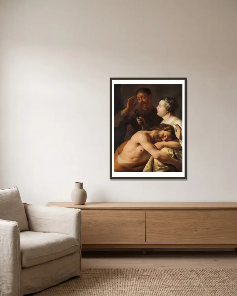 Samson i Dalila, Jan Lievens w ramie na ścianie