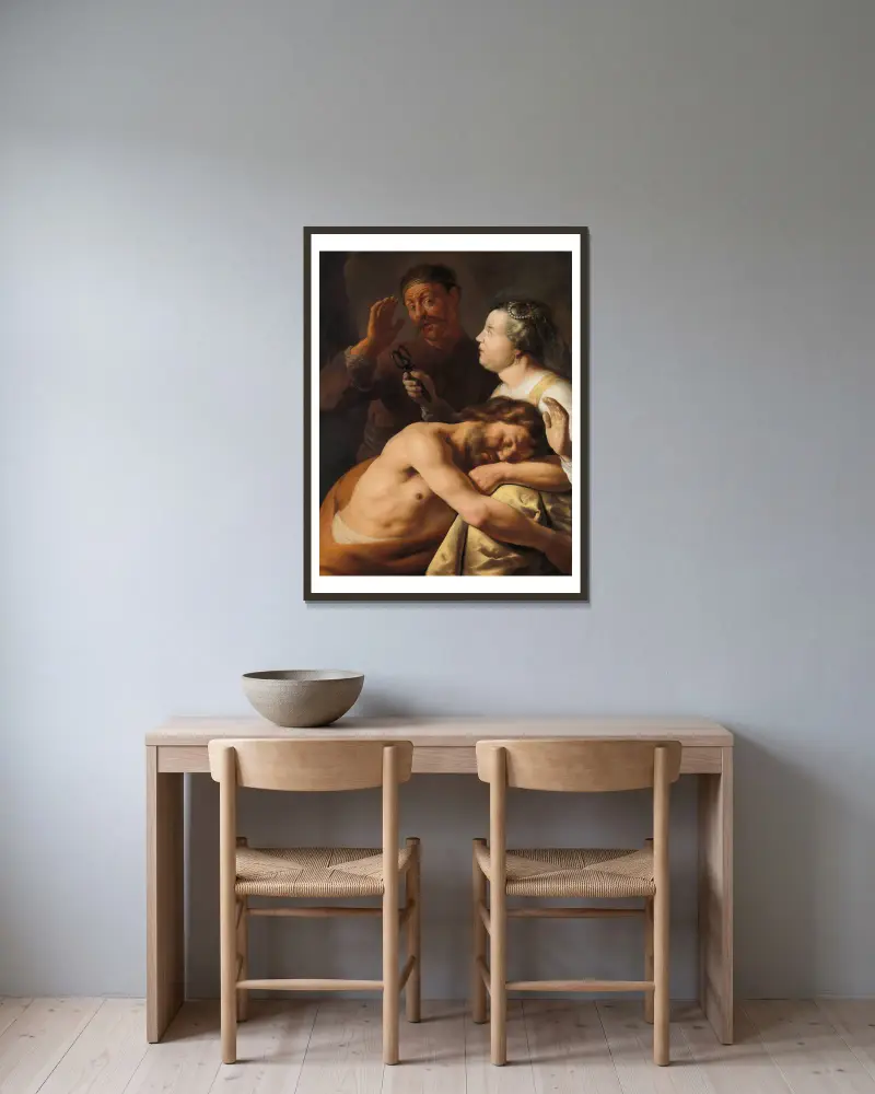 Samson i Dalila, Jan Lievens w ramie na ścianie