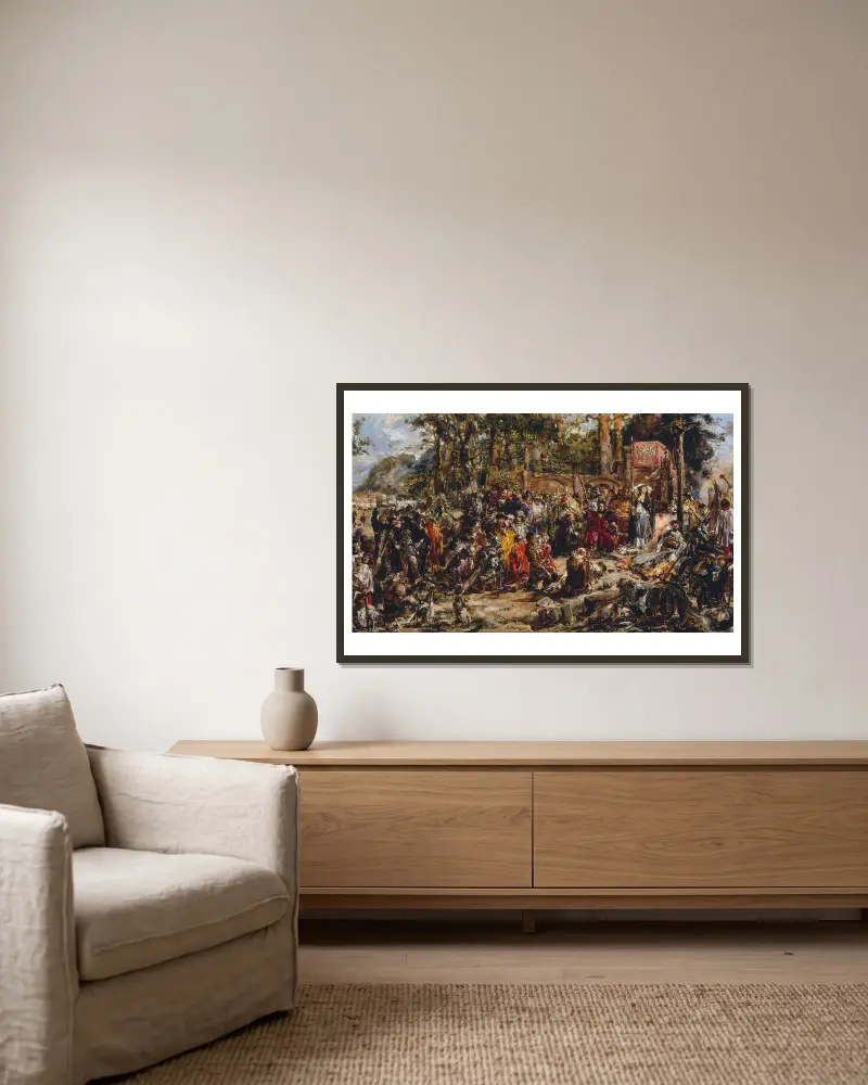Chrzest Litwy, Jan Matejko w ramie na ścianie