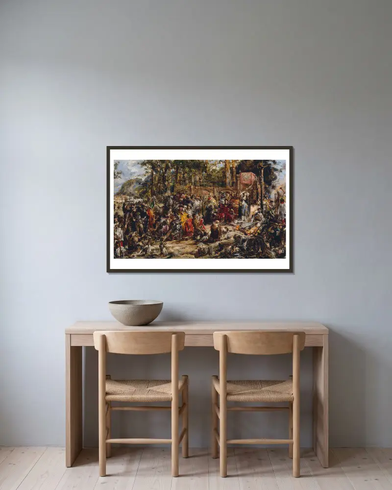 Chrzest Litwy, Jan Matejko w ramie na ścianie