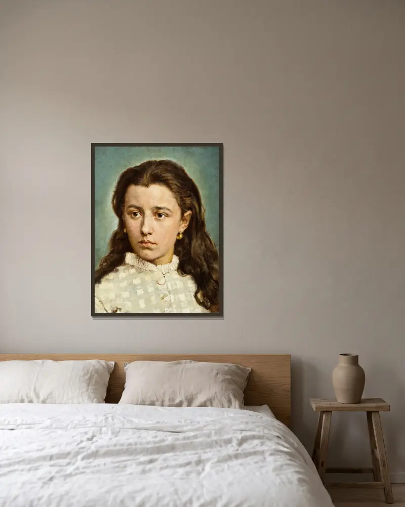 Porträtt av Maria Levittoux av Jan Matejko inramad på en vägg