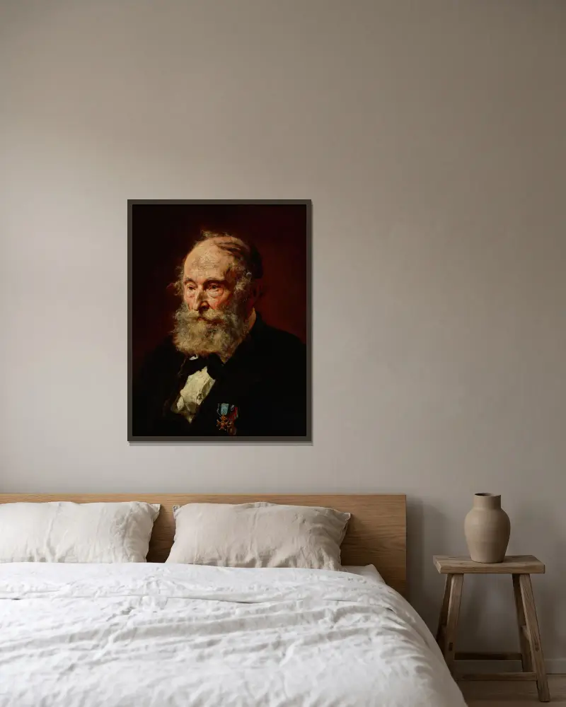 Porträtt av Łukasz Dobrzański av Jan Matejko inramad på en vägg