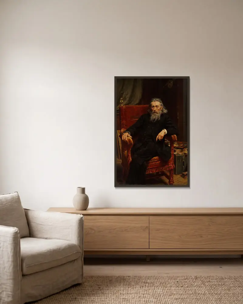 Autoportret, Jan Matejko w ramie na ścianie