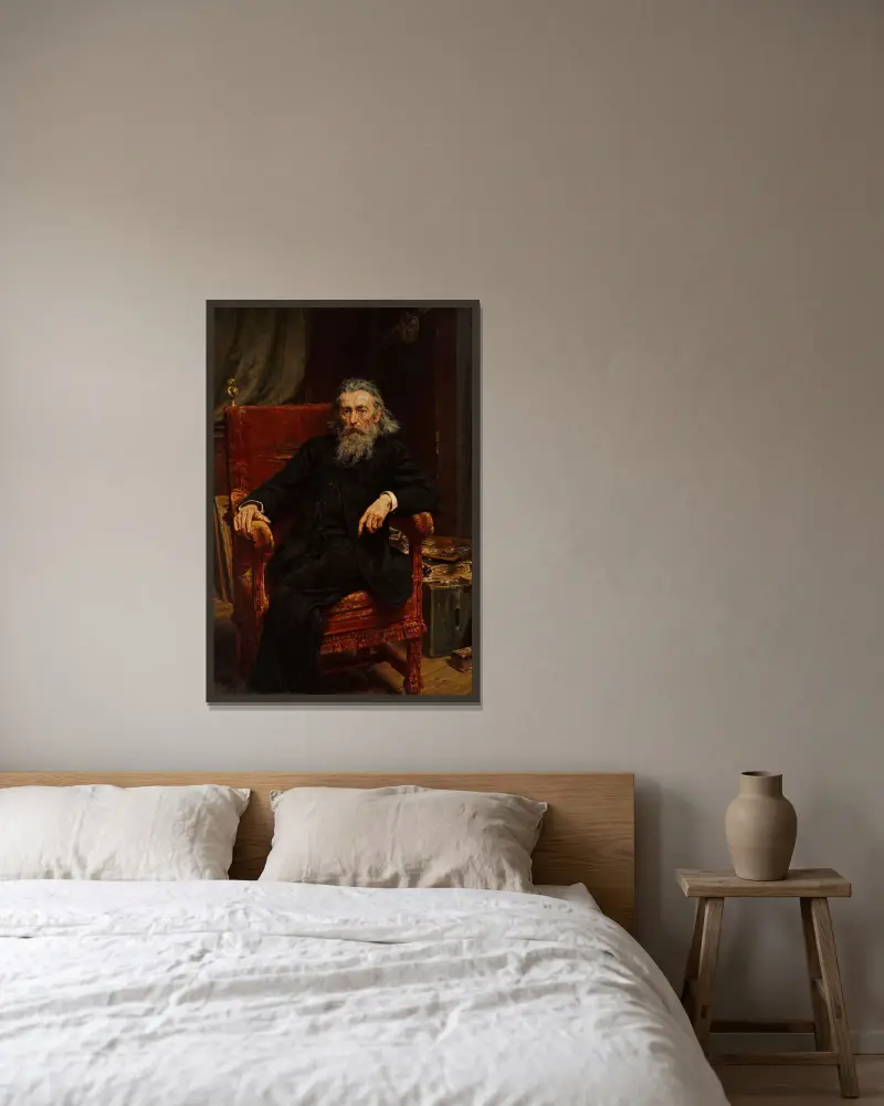 Autoportret, Jan Matejko w ramie na ścianie