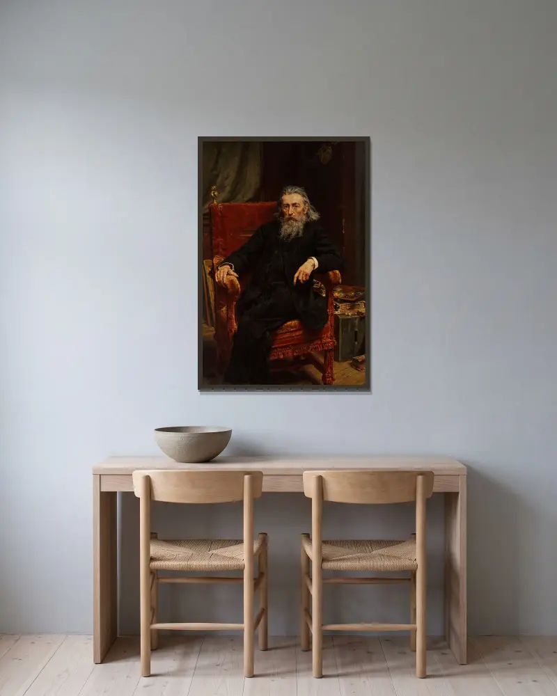 Autoportret, Jan Matejko w ramie na ścianie