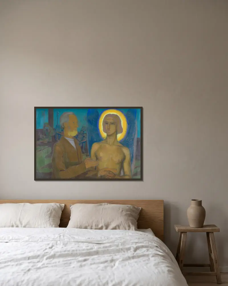 Petrus befrielse av Jan Rembowski inramad på en vägg