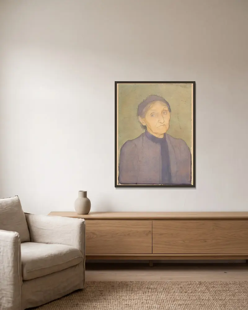Portret matki artysty, Jan Rembowski w ramie na ścianie