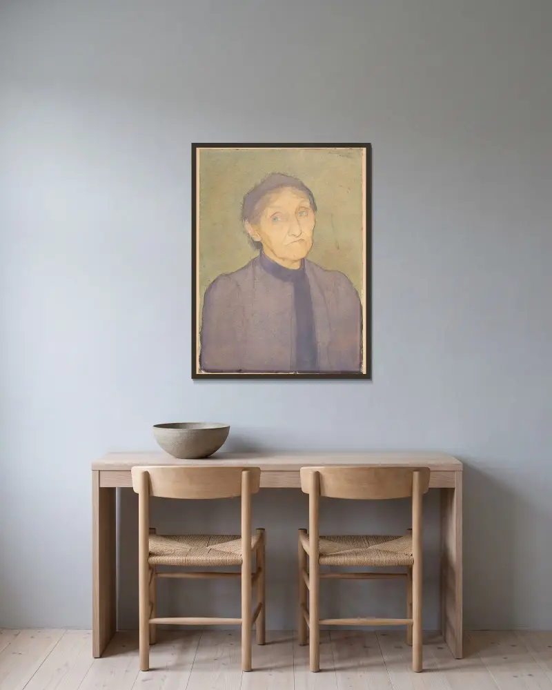 Portret matki artysty, Jan Rembowski w ramie na ścianie