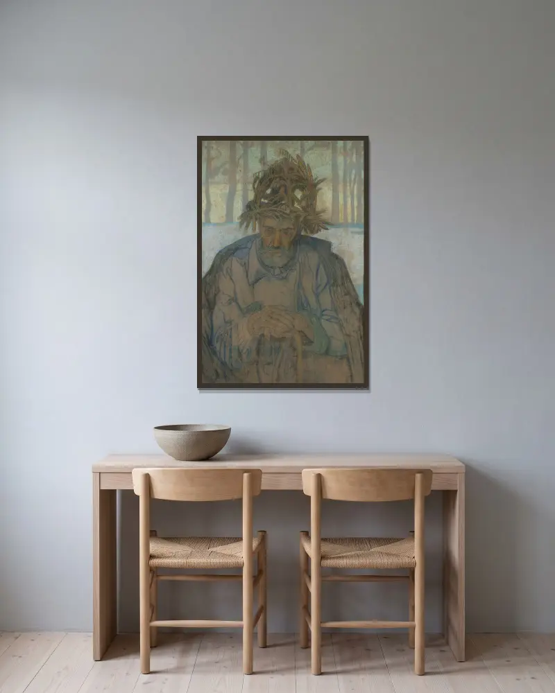 Winter (Allegorie des Winters) von Jan Rembowski gerahmt an einer Wand