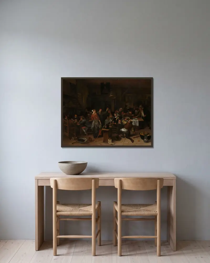 Prince’s Day av Jan Steen inramad på en vägg