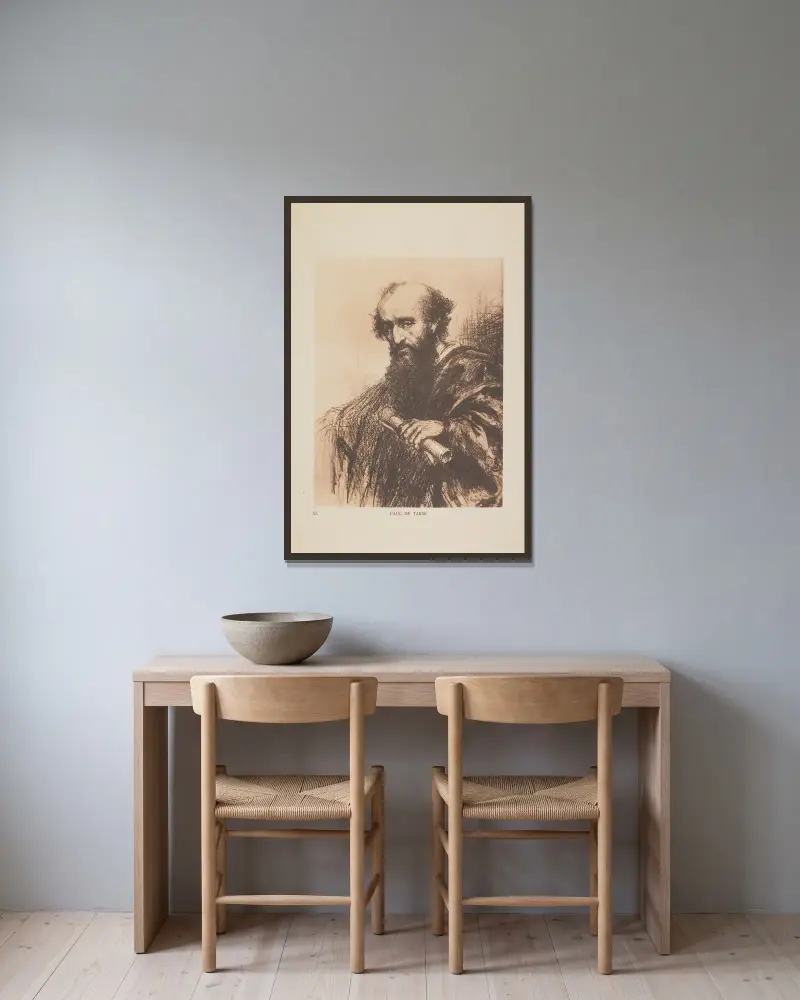 Paulus von Tarsus von Jan Styka gerahmt an einer Wand