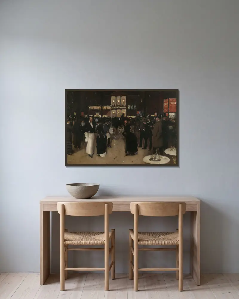 Boulevard Montmartre nocą, przed Théâtre des Variétés, Jean Béraud w ramie na ścianie