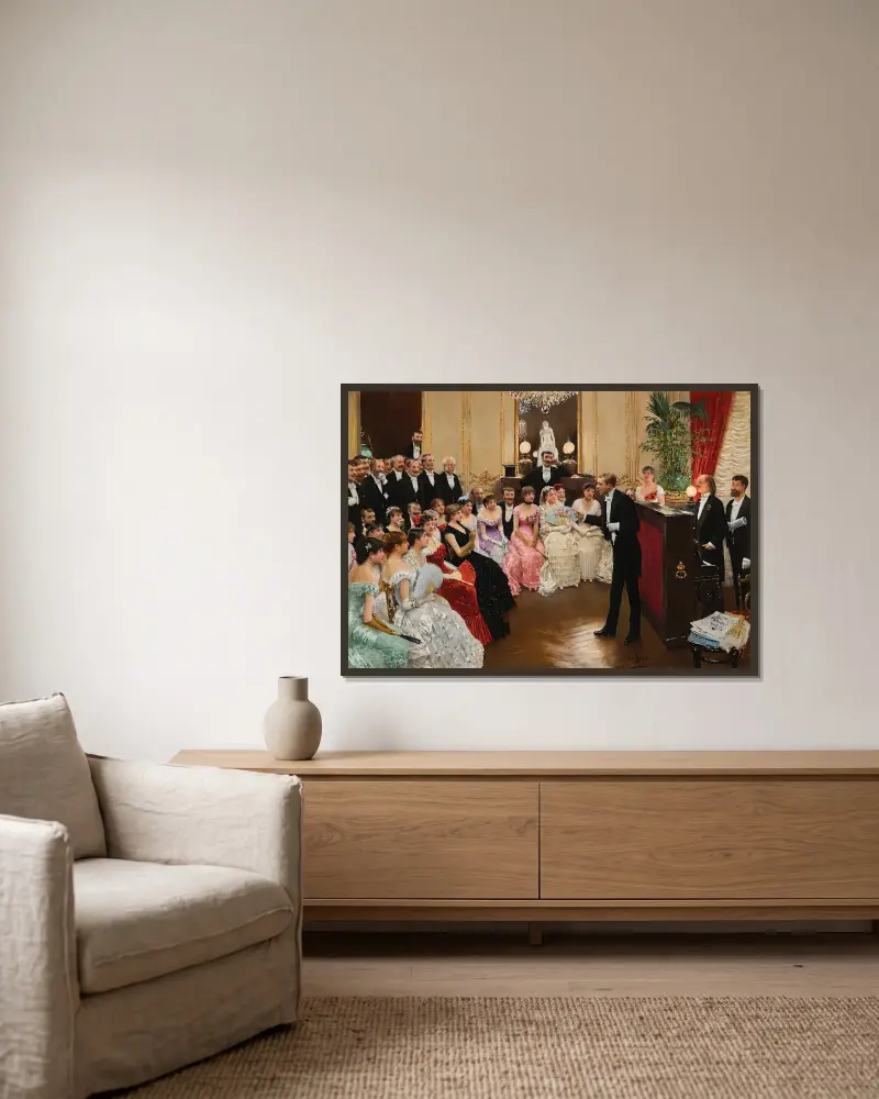 Der Monolog von Jean Béraud gerahmt an einer Wand