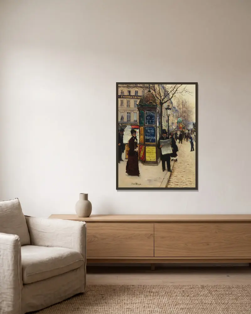Die großen Boulevards von Jean Béraud gerahmt an einer Wand