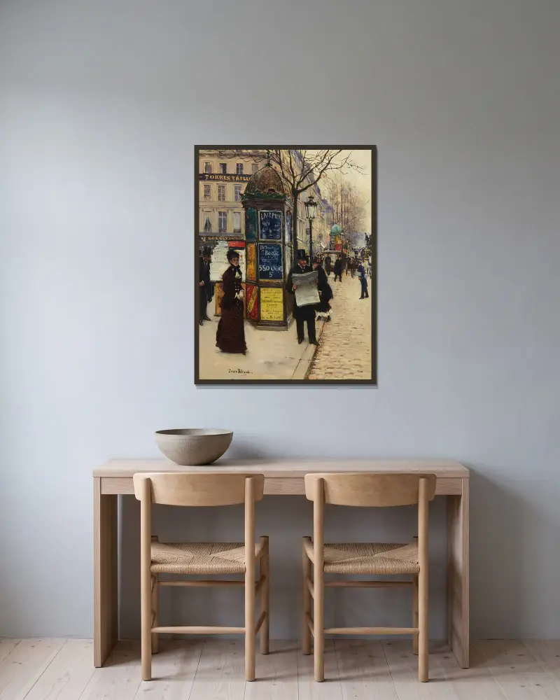 Die großen Boulevards von Jean Béraud gerahmt an einer Wand