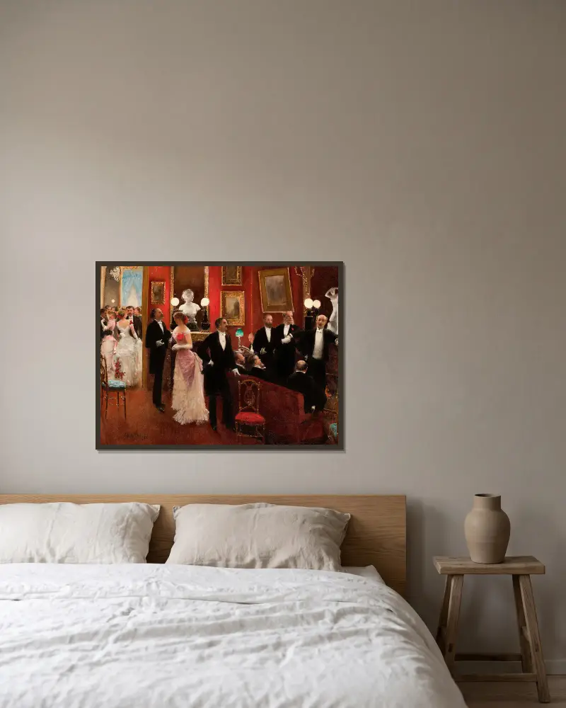 Scène Du Bal av Jean Béraud inramad på en vägg