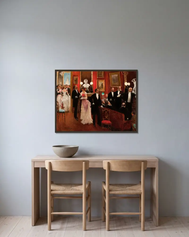 Scène Du Bal av Jean Béraud inramad på en vägg