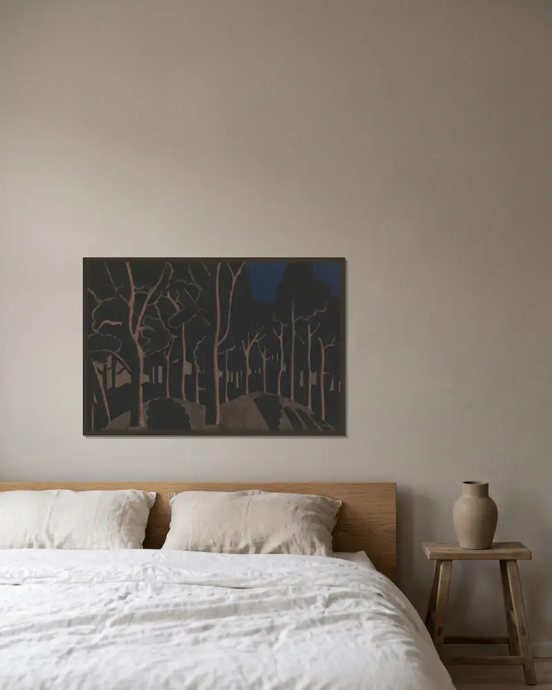 Bunch of trees av Jean Brusselmans inramad på en vägg