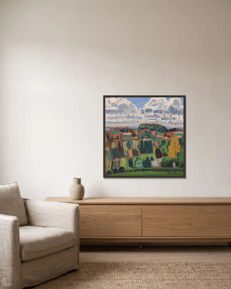 Pajottenland von Jean Brusselmans gerahmt an einer Wand