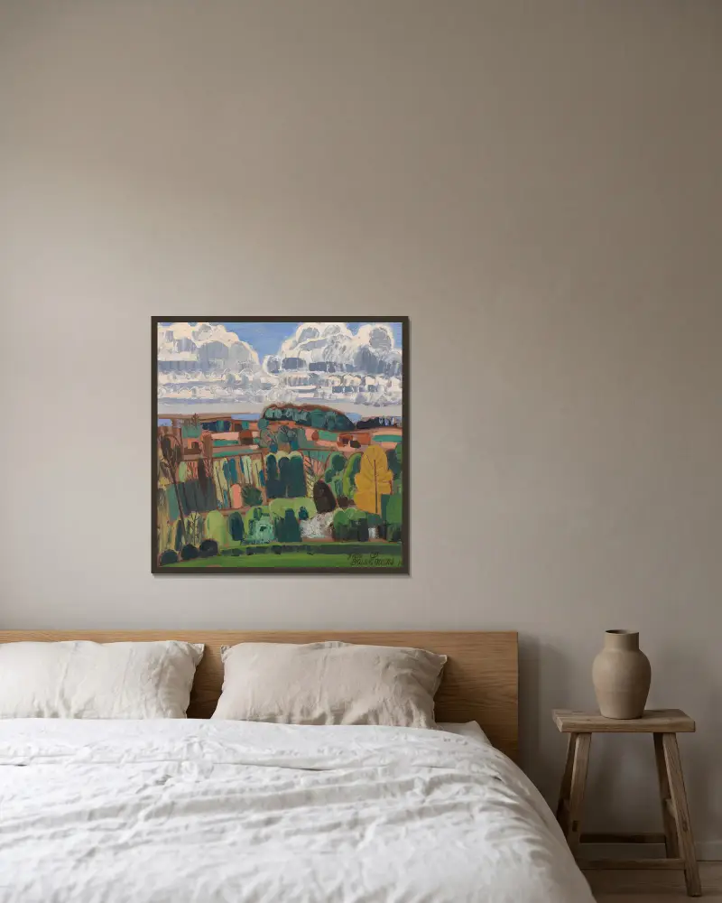 Pajottenland von Jean Brusselmans gerahmt an einer Wand