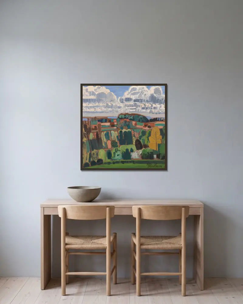 Pajottenland von Jean Brusselmans gerahmt an einer Wand