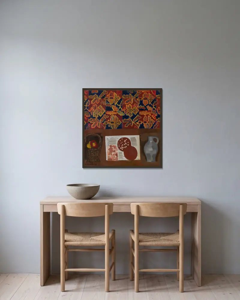 Still Life av Jean Brusselmans inramad på en vägg