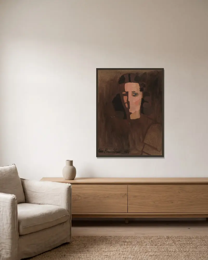 The Artist’s Wife av Jean Brusselmans inramad på en vägg