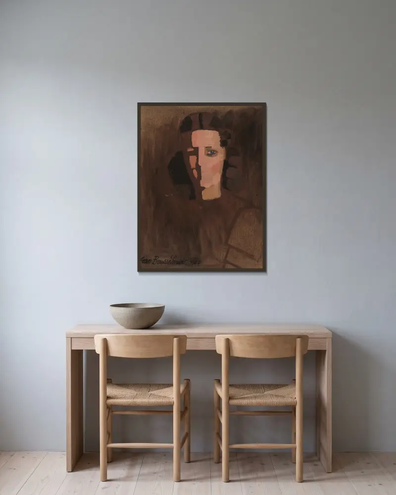 The Artist’s Wife av Jean Brusselmans inramad på en vägg