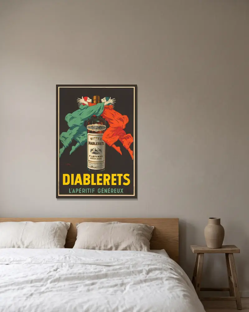 Diablerets – L’Apéritif Généreux von Jean d'Ylen gerahmt an einer Wand