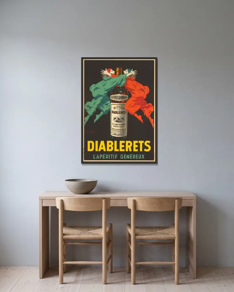 Diablerets – L’Apéritif Généreux von Jean d'Ylen gerahmt an einer Wand