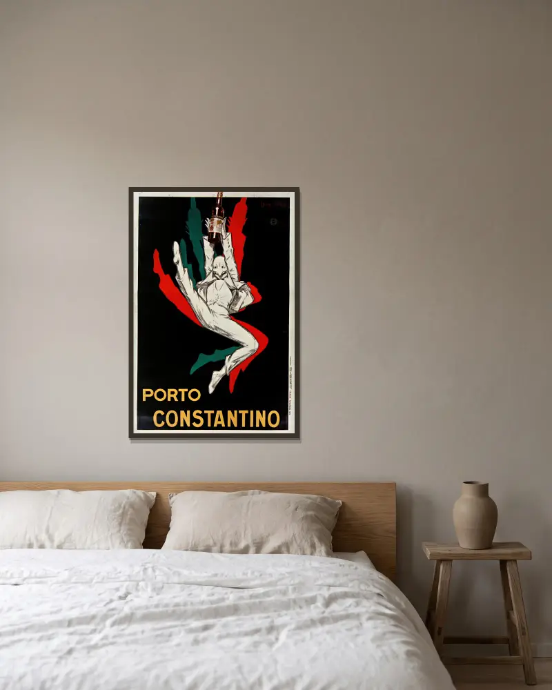 Porto Constantino av Jean d'Ylen inramad på en vägg
