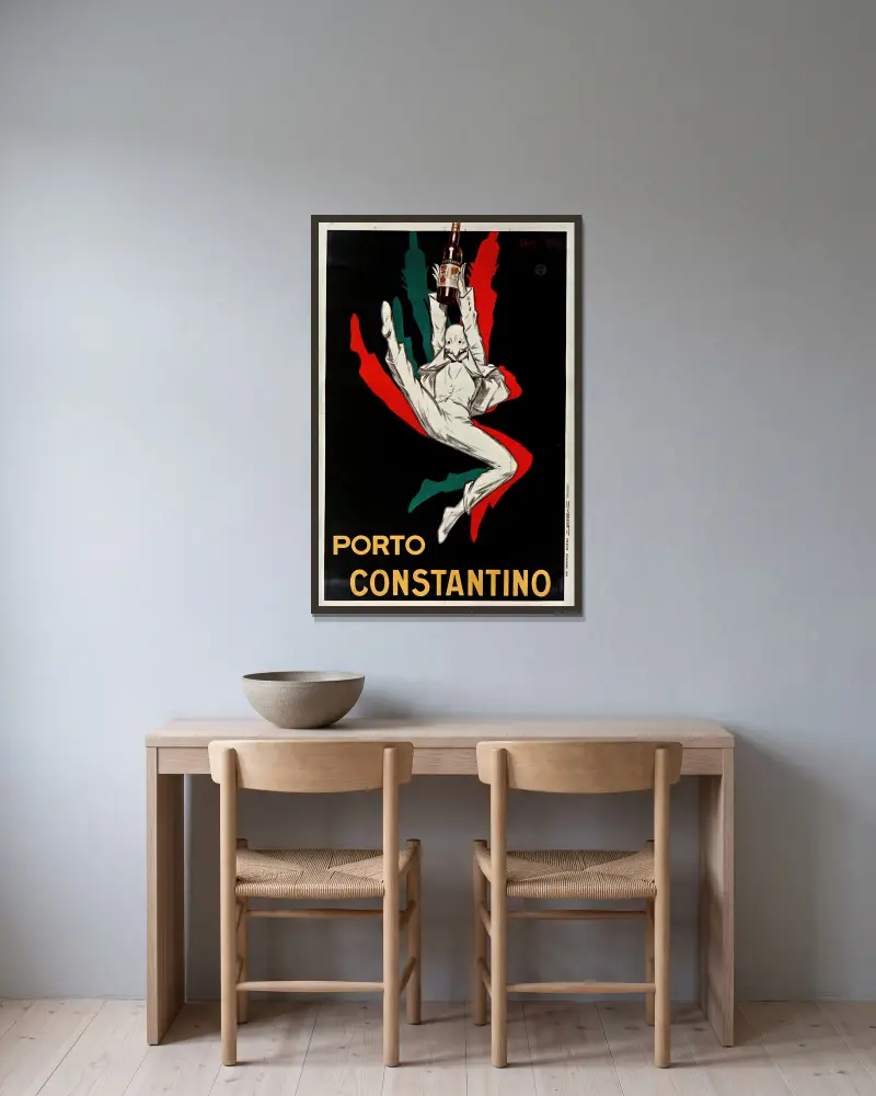 Porto Constantino av Jean d'Ylen inramad på en vägg