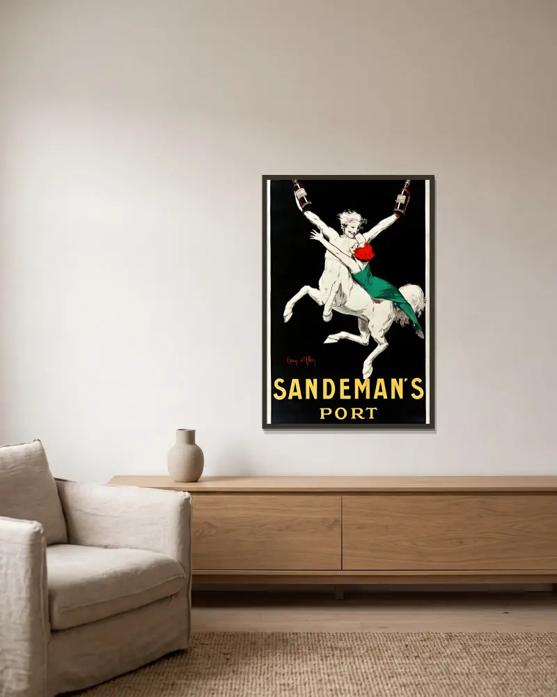 Sandeman's Port von Jean d'Ylen gerahmt an einer Wand