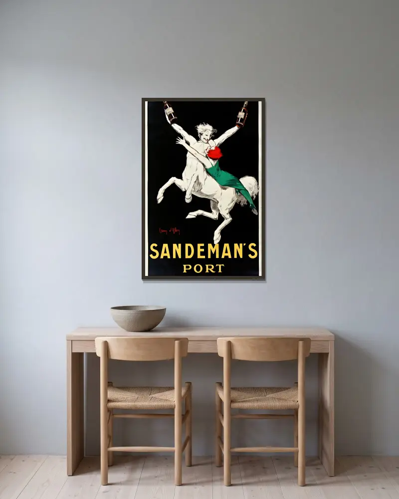 Sandeman's Port von Jean d'Ylen gerahmt an einer Wand