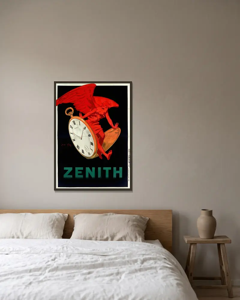 Zenith av Jean d'Ylen inramad på en vägg