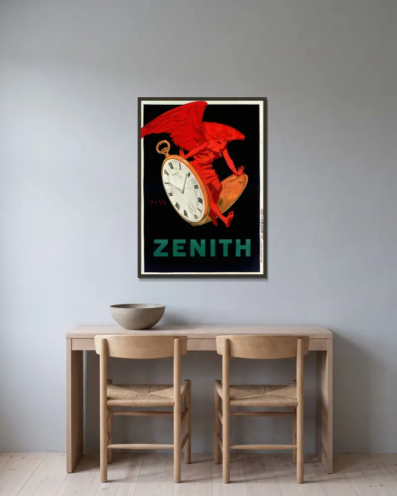 Zenith av Jean d'Ylen inramad på en vägg