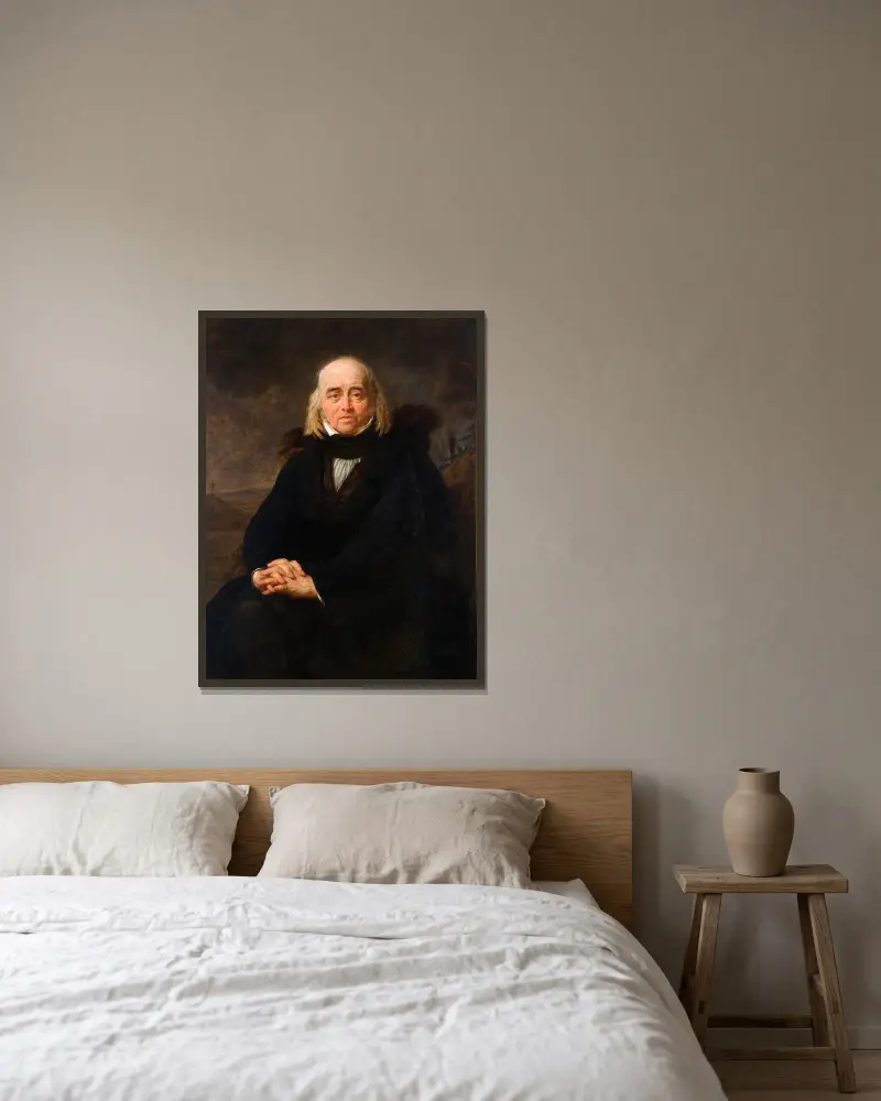Julian Ursyn Niemcewicz av Antoine-Jean Gros inramad på en vägg
