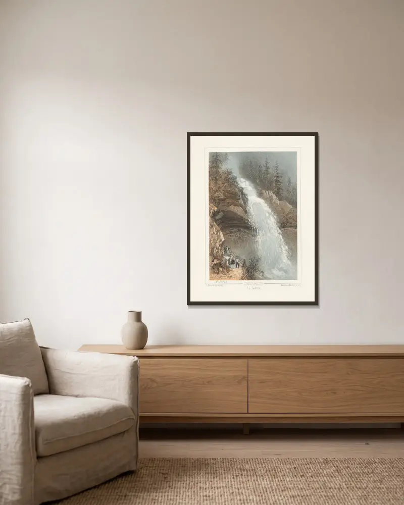 Giessbach La Galerie von Jean Jacottet gerahmt an einer Wand