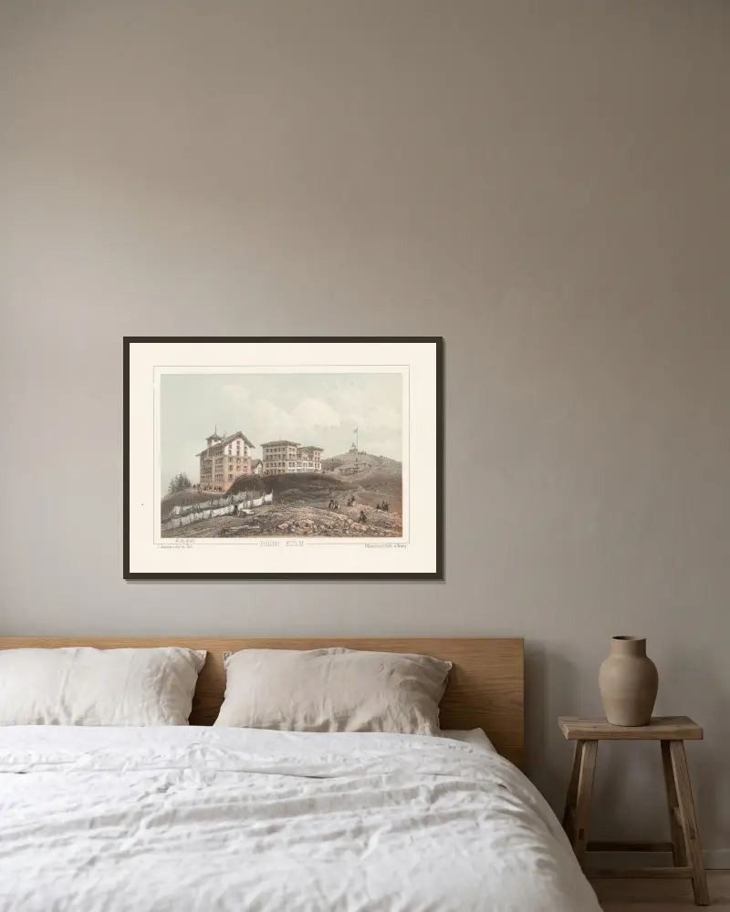 Rigi Kulm von Jean Jacottet gerahmt an einer Wand