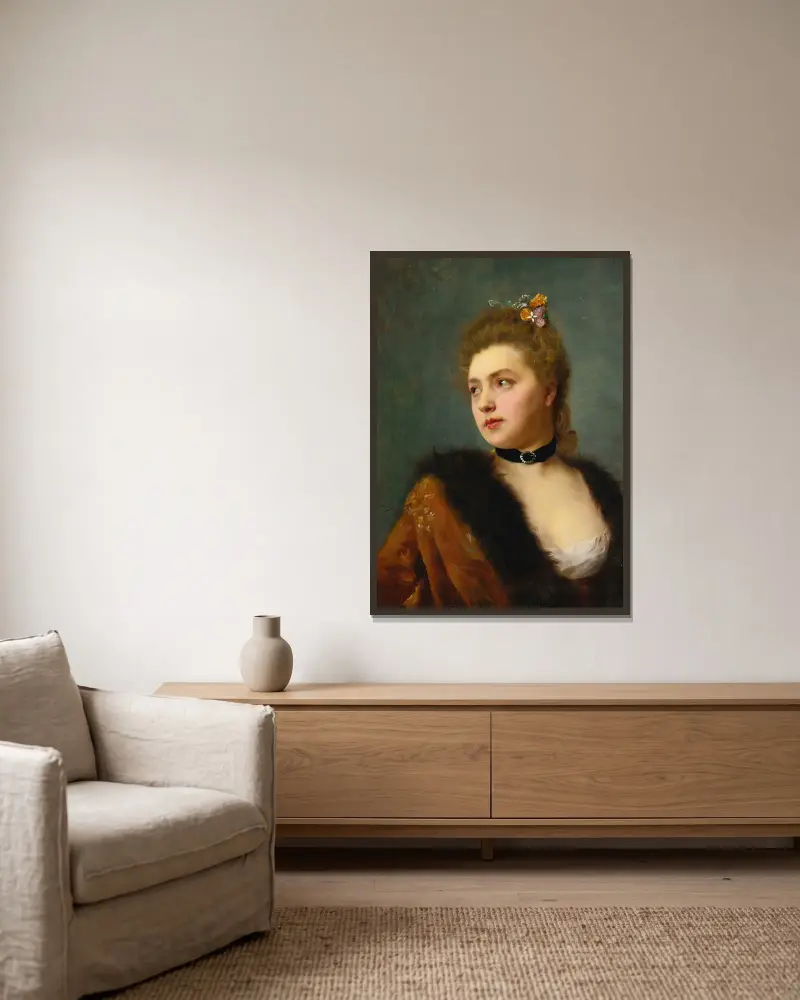 Pařížanka, Gustave Jean Jacquet v rámu na stěně