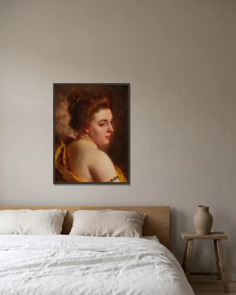 Bílá ramena, Gustave Jean Jacquet v rámu na stěně