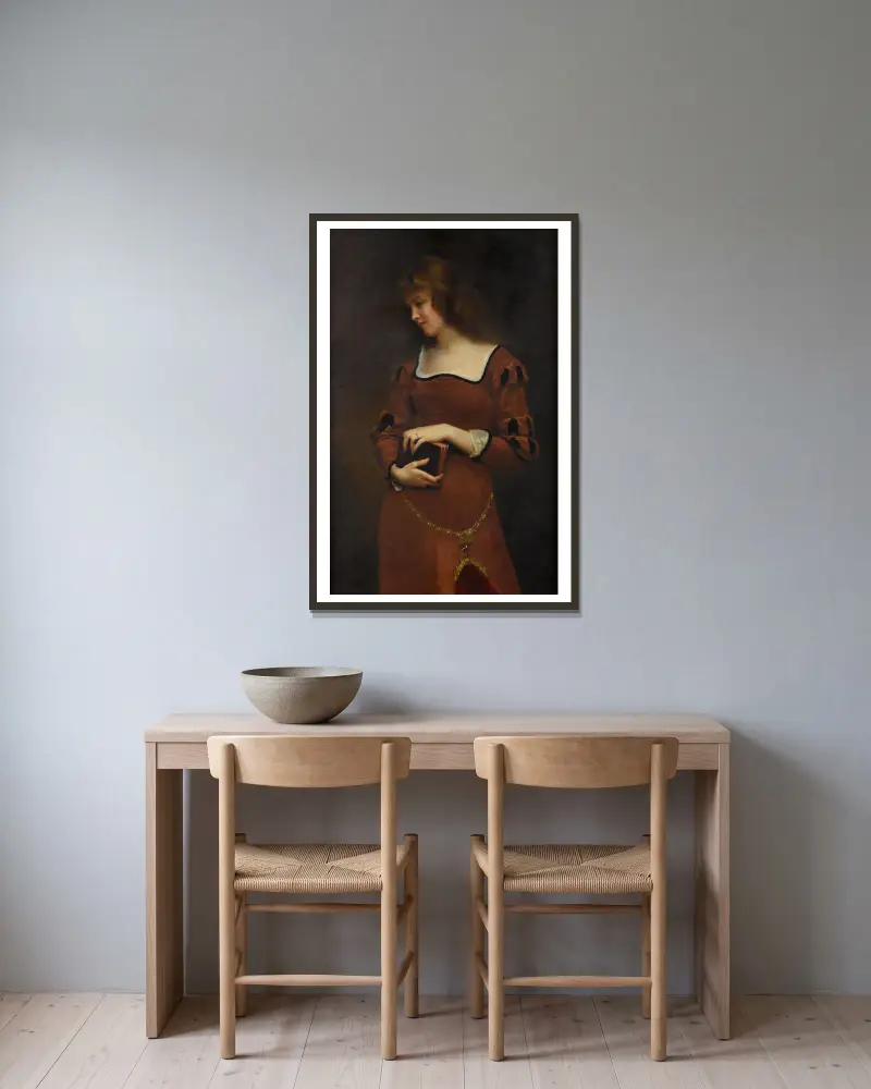 Zádumčivá myšlenka, Gustave Jean Jacquet v rámu na stěně