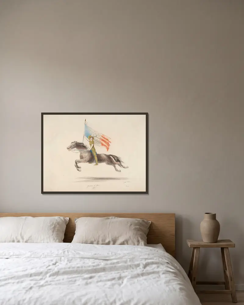 Johanka z Arku, Jean Veber v rámu na stěně