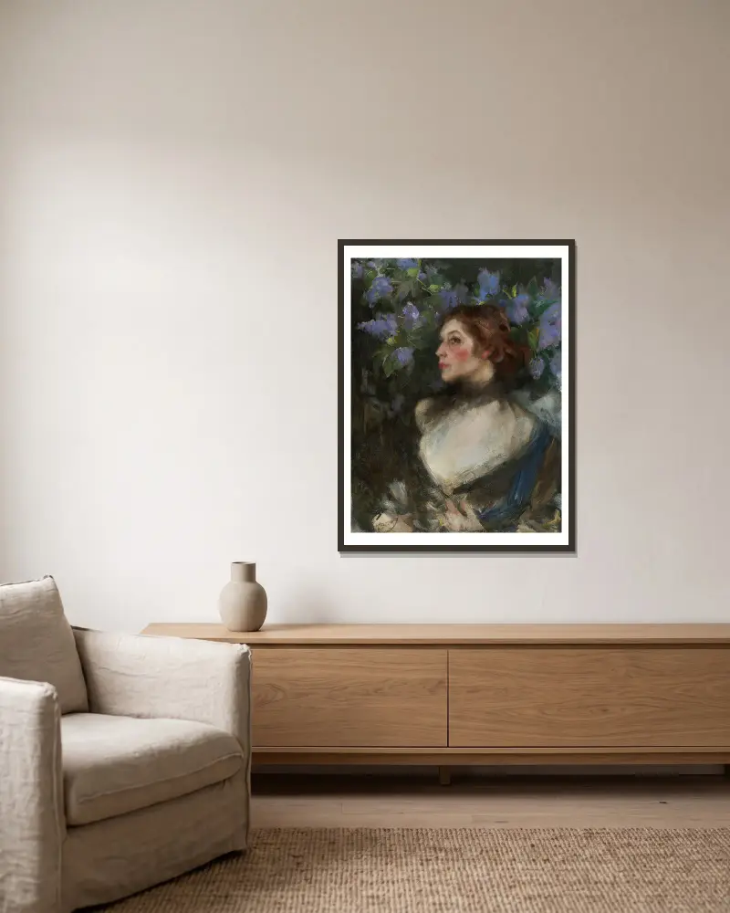 Florence Shannon, James Jebusa Shannon w ramie na ścianie