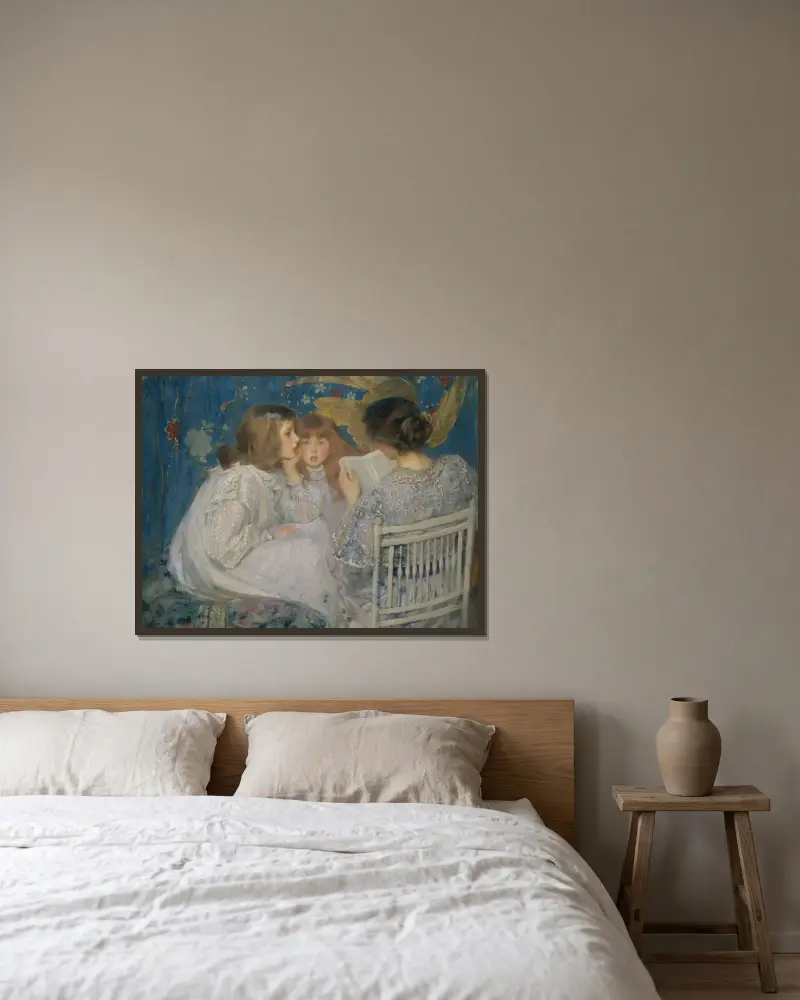 Dschungelgeschichten (Contes de la Jungle) von James Jebusa Shannon gerahmt an einer Wand