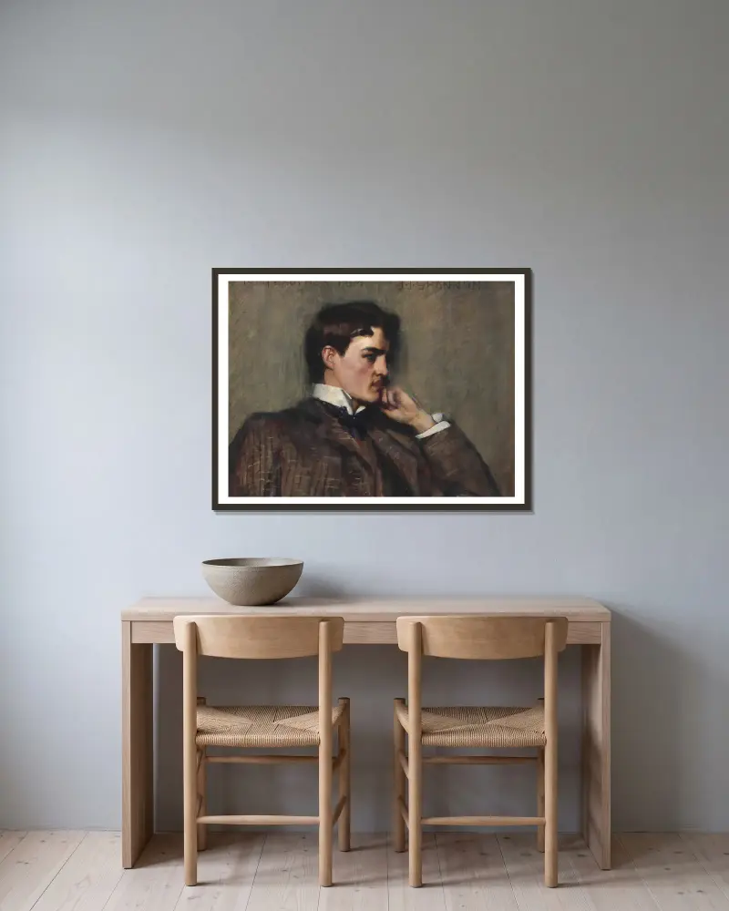 Konstnärens bror, Tom av James Jebusa Shannon inramad på en vägg