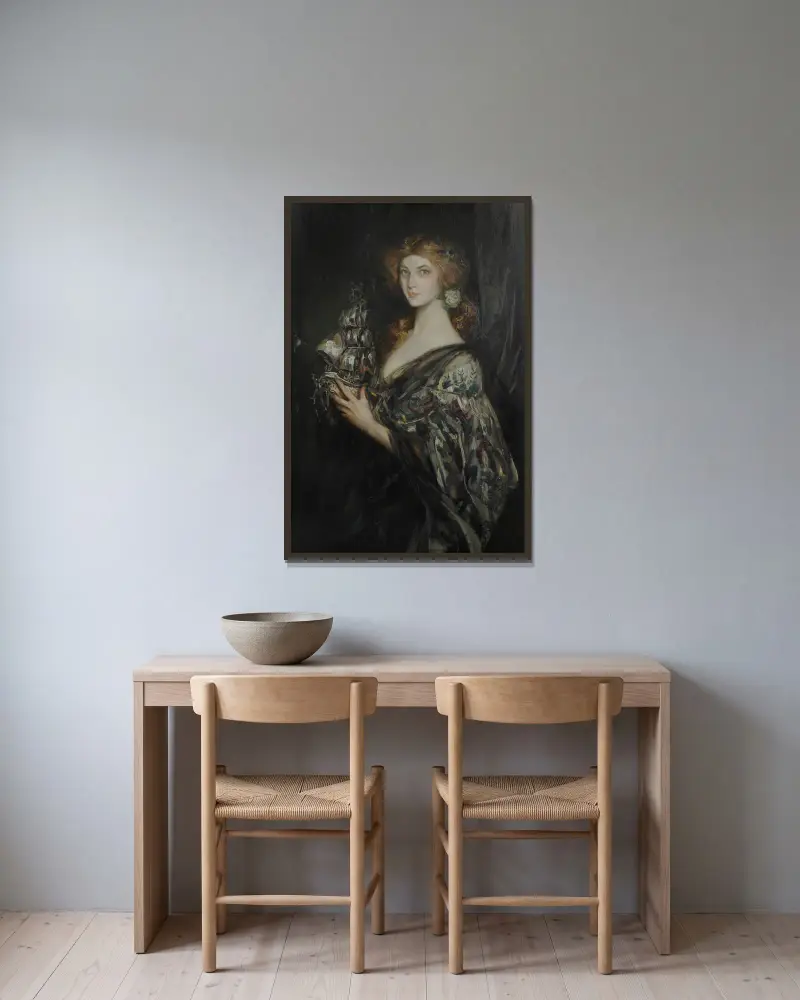 Srebrny statek, James Jebusa Shannon w ramie na ścianie